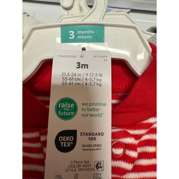 NWT 3 month Christmas Bundle 5 piece santa reindeer 1st Christmas - Picture 6 of 11